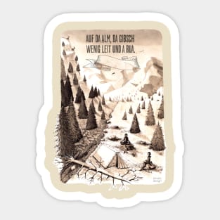 Mountain meditation - resonance Sticker